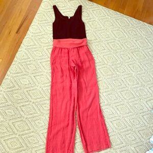 So comfy orange linen pants!